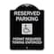 Signmission Reserved Parking Permit Required Towing Enforced Heavy-Gauge Aluminum Sign, 24" x 18", BS-1824-23057 A-DES-BS-1824-23057 - alternate 1
